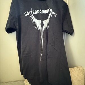 Port and Company Black Tee with Silver Graphic